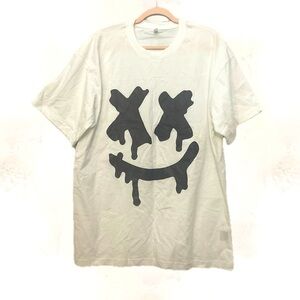 💙 White Oversized NWOT Graphic Tee Shirt 24" p2p